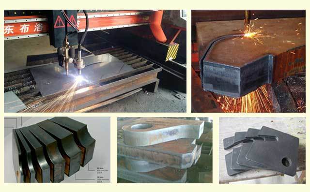 重型龍門火焰等離子數(shù)控切割機切割樣件展示